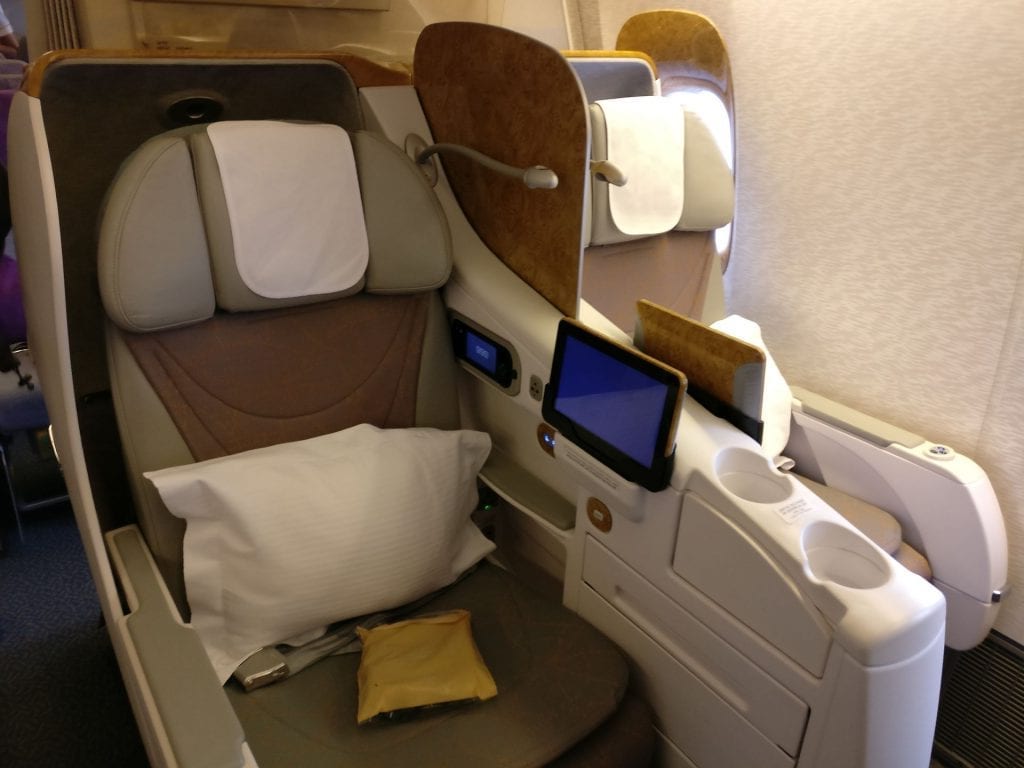 Emirates 777-300ER window-aisle