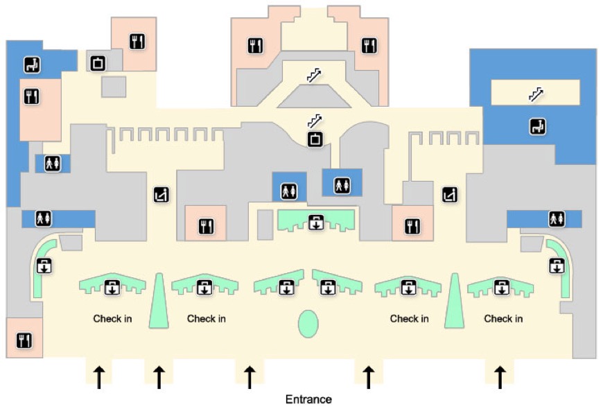 T5 Departures Map