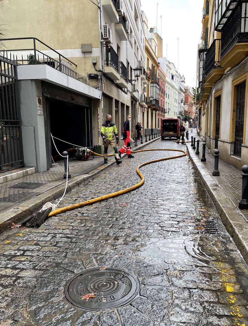 Pumping out the underground garages