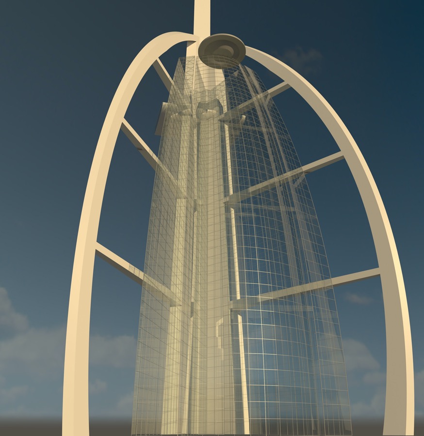 Burj Al Arab with Exoskeleton Structure