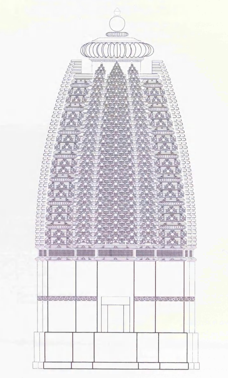 Hypothetical Elevation of Temple 45 at Sanchi