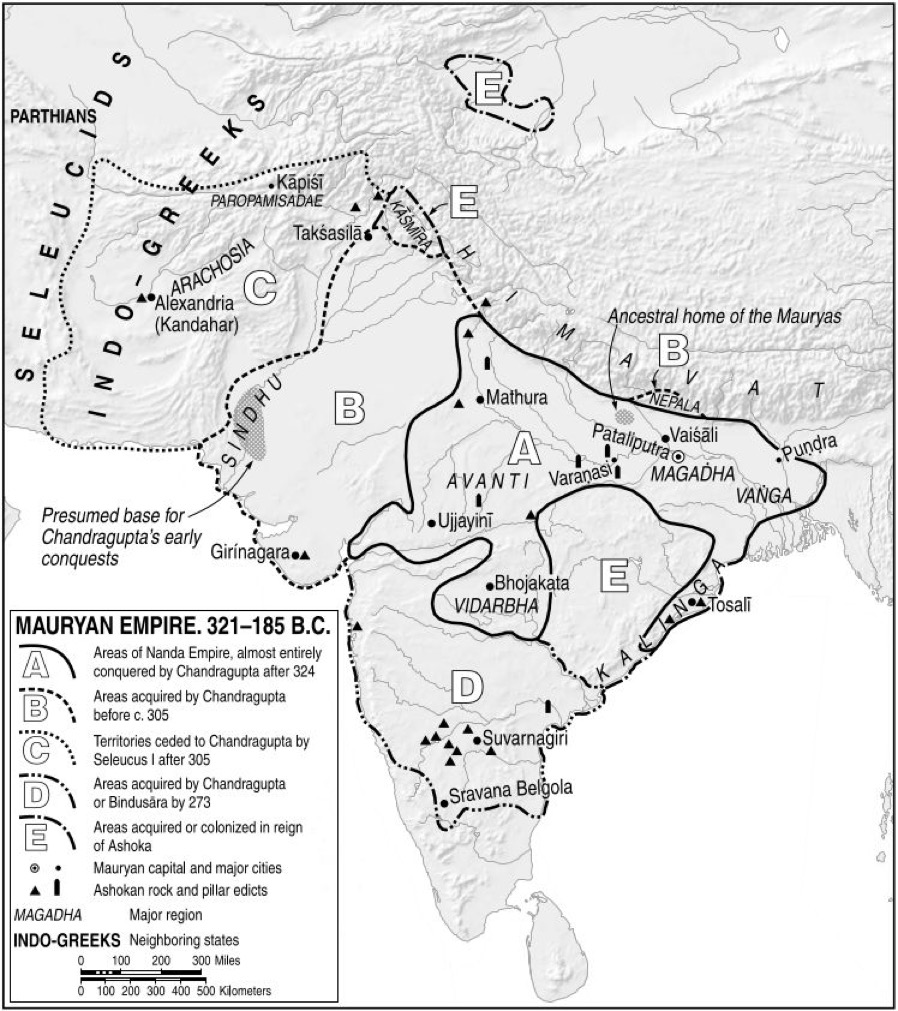 Mauryan Empire 321-185 BC