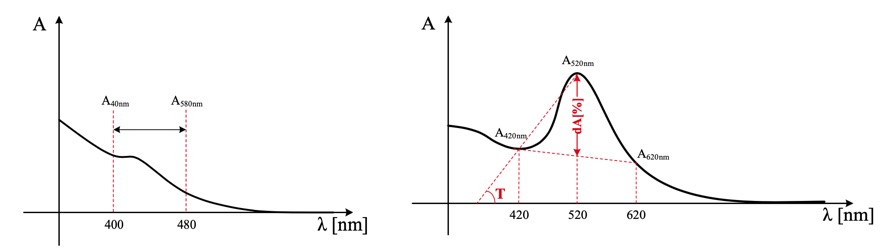 Absorption Spectra for White and Red Wines